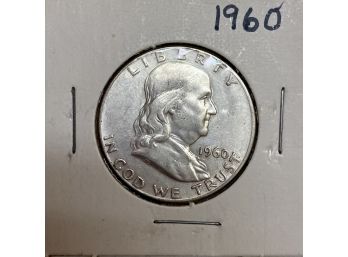 1960  Silver Ben Franklin Half Dollar Coin