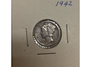 1942 Silver Mercury Dime Coin