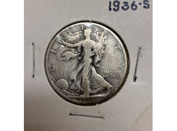 1936-s Silver Standing Liberty Half Dollar