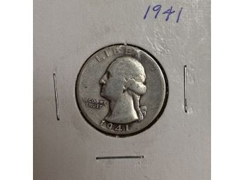 1941 Silver Washington Quarter Coin