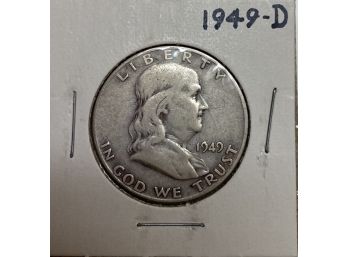 1949-d Silver Ben Franklin Half Dollar Coin