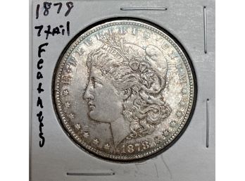 1878 Silver Morgan Dollar W/ 7 Tail Feathers