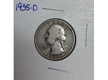 1935-d Silver Washington Quarter Coin