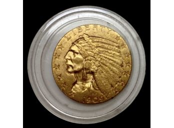 1909 Indian Head Gold $5 Half Eagle Uncirculated VERY High Grade Coin