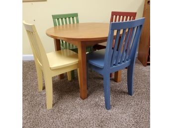 Toddlers Solid Wood Table And Chair Set