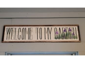 Large Wooden Garden Sign
