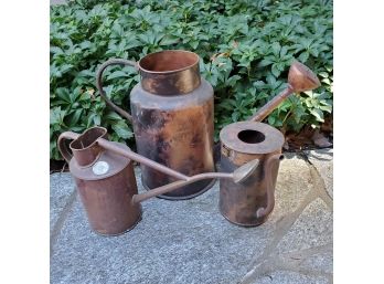 Haws Copper And Other Watering Can Lot