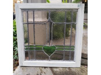 Heart Themed Stained Glass Window