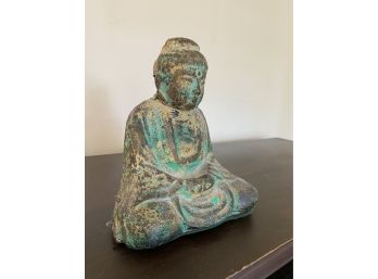 Vintage Cast Iron  Sitting Buddha 1/2