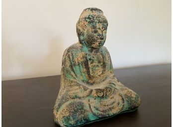 Vintage Cast Metal Sitting Buddha 1/1