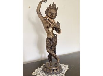 Vintage Brass Hindu Dancing  Goddess