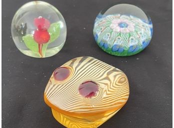 Collection Of Three Paper Weights