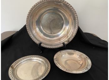 Three Sterling  Silver Serving Pieces