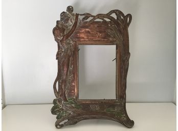 Vintage Art Nouveau Frame Bronze With Stand