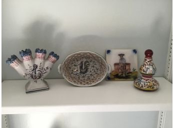 Collection Of Hand Painted Ceramic  Made In Portugal