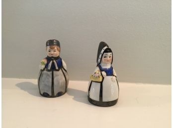 Vintage Pair Of Dutch Salt And Pepper Shakers