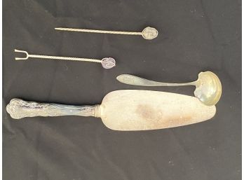Sterling Silver Small Ladle, Cake Server And More