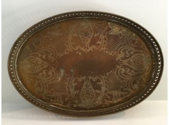 Brass Oval Tray Made In England