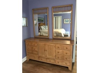 Fine Quality LINEAGE Furniture Dresser And 2 Mirrors
