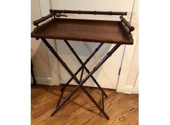 Vintage Luggage Rack With Butlers Tray