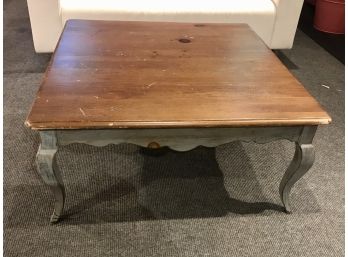 Wooden Coffee Table With Distressed Look