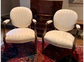 Pair Of Handsome Vintage French Provincial Chairs