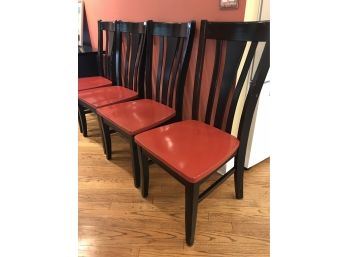 Set Of Four Well Made Dining Chairs