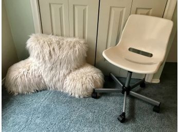 Ikea Desk Chair And Shag Back Pillow