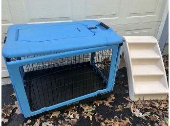 High End THE OTHER DOOR Dog Crate And Pet Steps