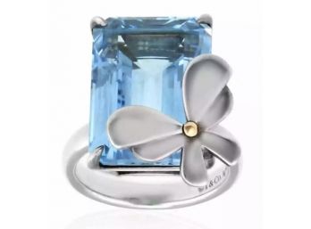 Brand New $1600 'Return To Tiffany Love Bug Ring' In Sterling Silver And 18k Rose Gold