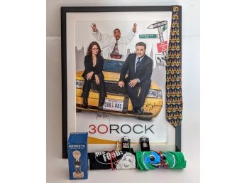 RARE! Very Collectible 30 Rock Memorabilia Set; Comes With Signed Poster, T-shirts, A Tie And More!!!