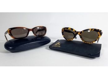 Fierce Pair Of Leapord Print Sunglasses By Gucci And Pair Of Faux Tortoise Anne Kleins