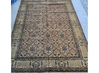 9’ X 12' Hand Knotted Wool Carpet, Made In India