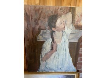 Painting Of Young Girl Not Framed