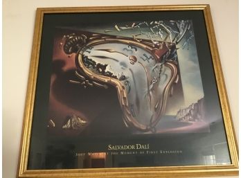 Gold Framed Salvador Dali- Soft Watch At The Moment Of First Explosion Print