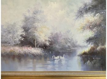 E. Max Signed Painting  Lake Scenes