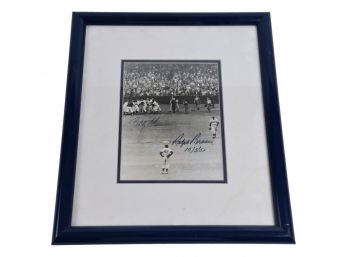 Dodgers Ralph Branca And Bobby Thomson 'Shot Heard Round The World' Hand Signed Photograph Dated 1951
