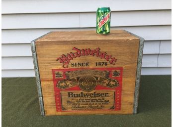 Budweiser Beer Box Crate. Anheuser-Busch Inc. Property. St. Louis, MO. Steel Strap Reinforced.