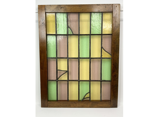 Vintage Stain Glass Window Panel
