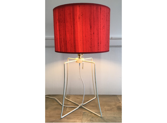 Red Shaded Table Lamp