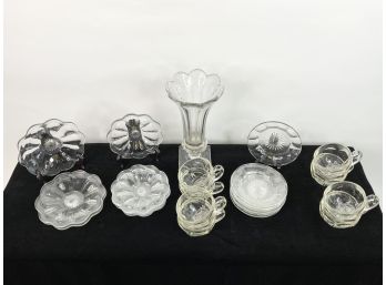 Assorted Glassware Including Heisey Glasses Circa 1900's