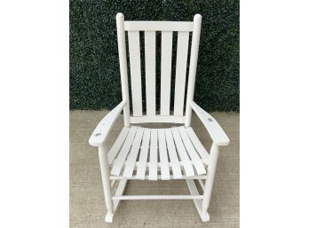 White Slat Rocking Chair