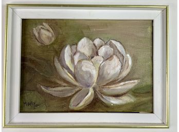 Painted White Walter Lily By Marylou