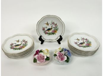 Vintage German Bone China Hors D'oeuvres Plates