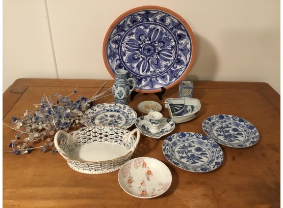 Blue & White Old & New Oriental Plates + Combo