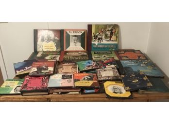 Vintage Lot Of Records 78 Rpm & 45 Rpm In Cases