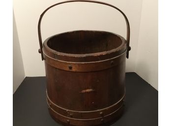 Antique Oriental  Rice Bucket