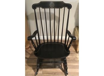 Wabash Indiana College Rocking Chair Black Spindle
