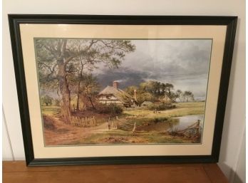 Cottage Print Signed By B.W. Leader