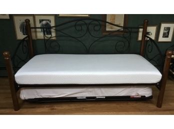 Trundle Day Bed, Wood & Metal
